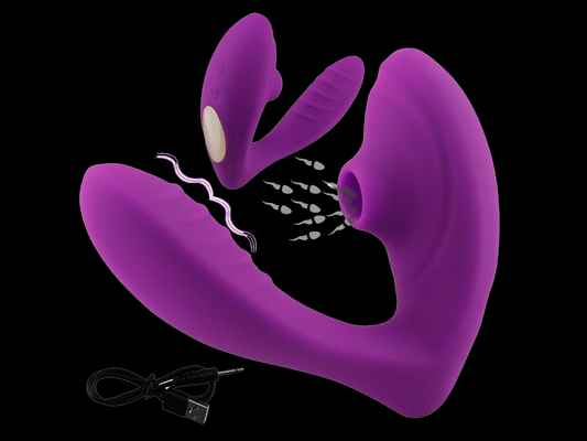 Sucking Vibrator Women's Double-headed Massage